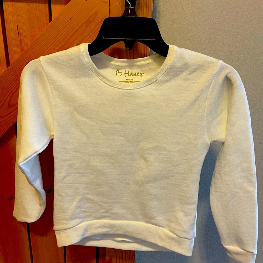 Hanes white sweater